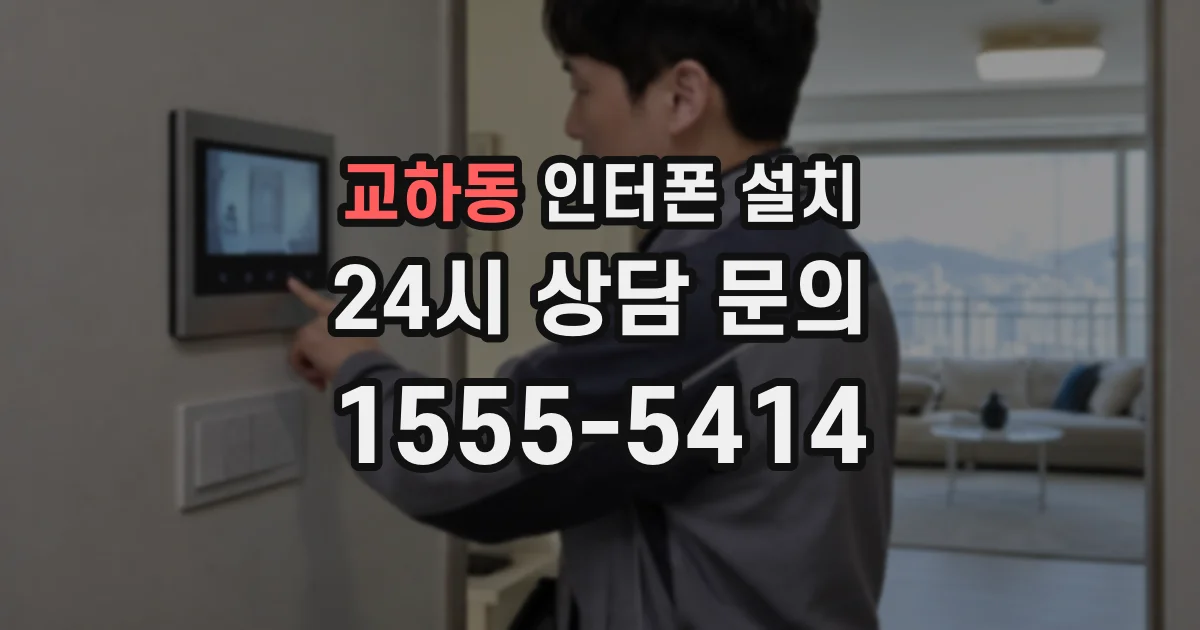 교하동 인터폰 설치