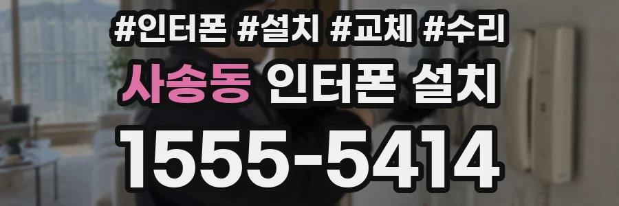 사송동 인터폰 설치