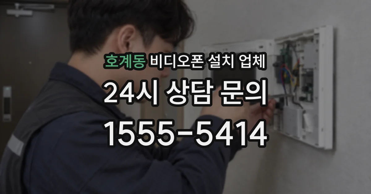 호계동 비디오폰 설치 업체