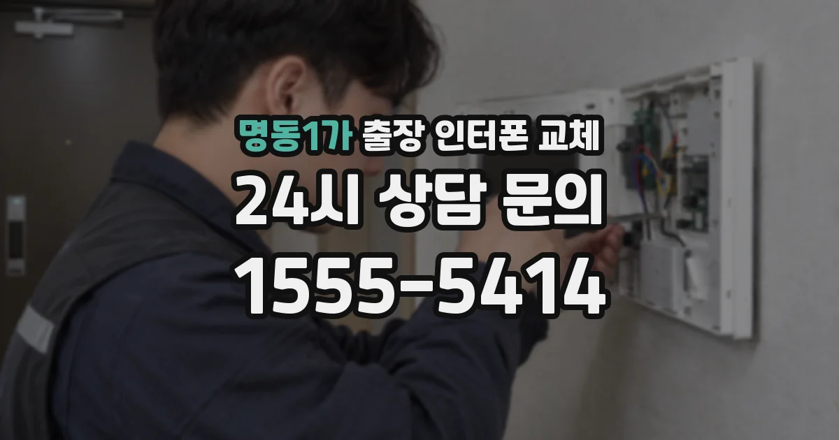 명동1가 출장 인터폰 교체