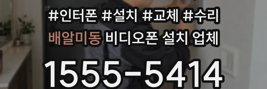 배알미동 비디오폰 설치 업체