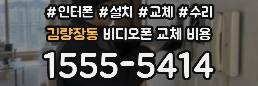 김량장동 비디오폰 교체 비용