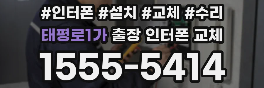 태평로1가 출장 인터폰 교체