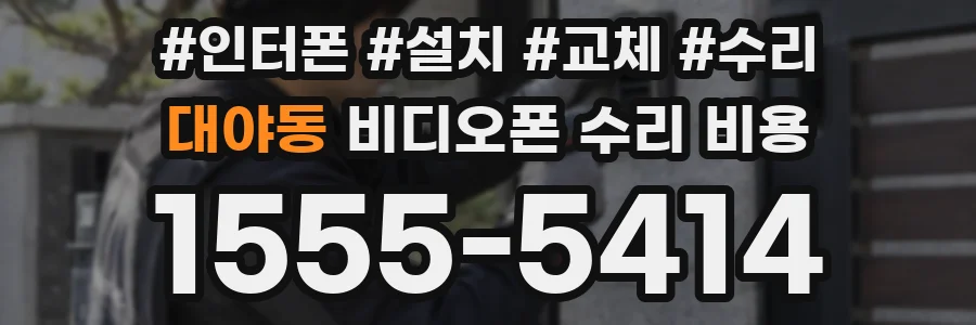 대야동 비디오폰 수리 비용