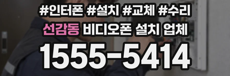 선감동 비디오폰 설치 업체