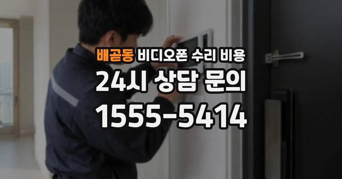 배곧동 비디오폰 수리 비용