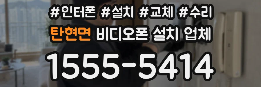 탄현면 비디오폰 설치 업체