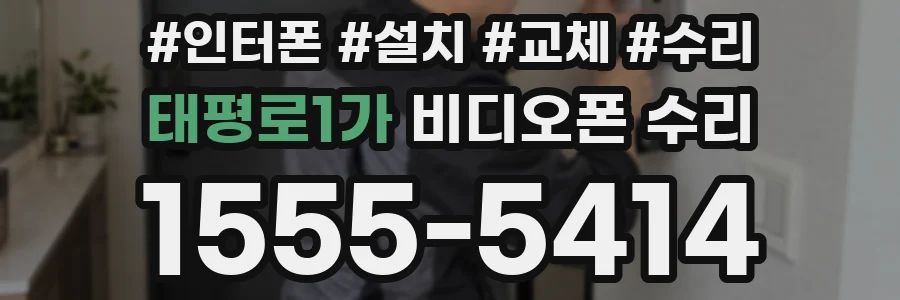 태평로1가 비디오폰 수리