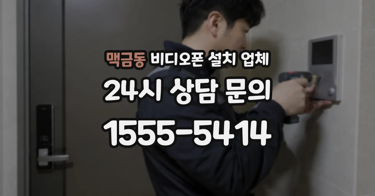 맥금동 비디오폰 설치 업체