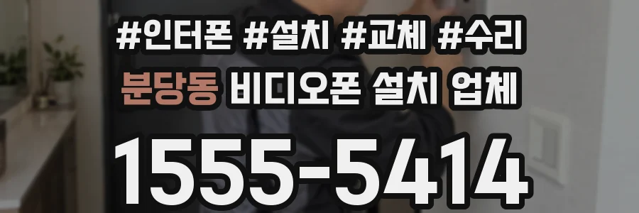 분당동 비디오폰 설치 업체