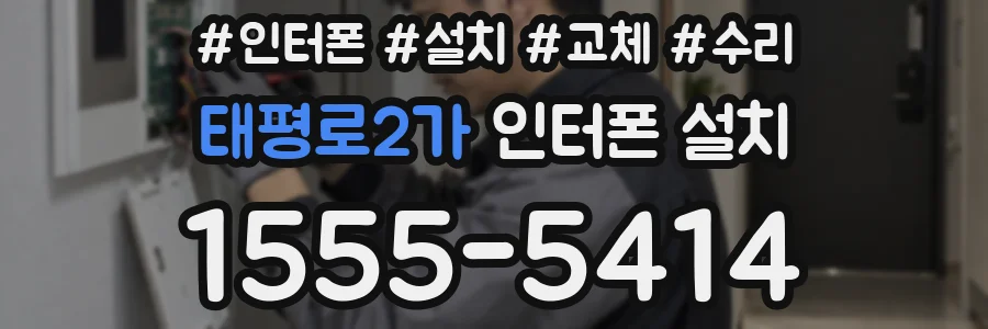 태평로2가 인터폰 설치