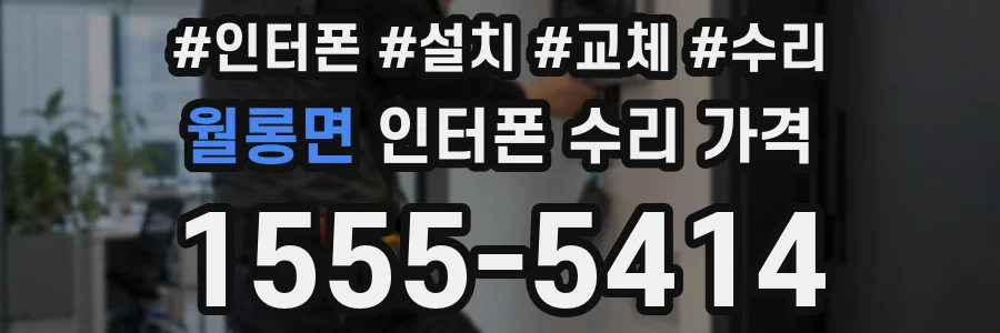 월롱면 인터폰 수리 가격