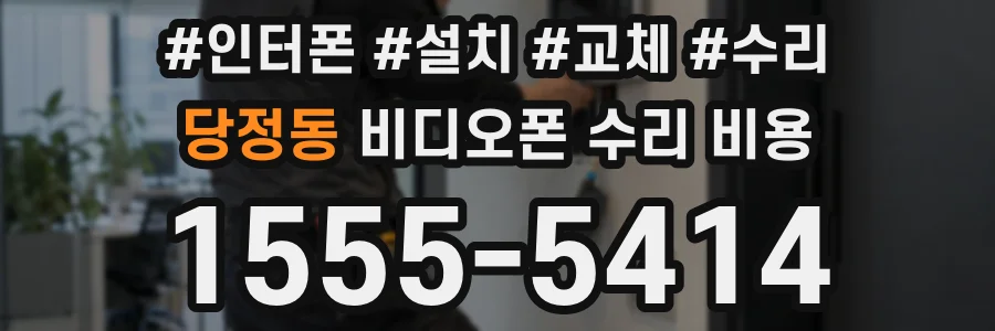 당정동 비디오폰 수리 비용