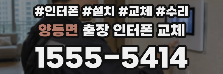 양동면 출장 인터폰 교체