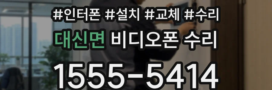 대신면 비디오폰 수리