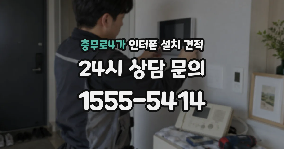 충무로4가 인터폰 설치 견적