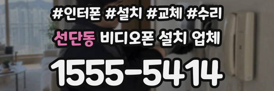 선단동 비디오폰 설치 업체