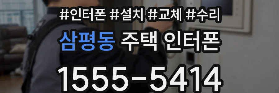 삼평동 주택 인터폰
