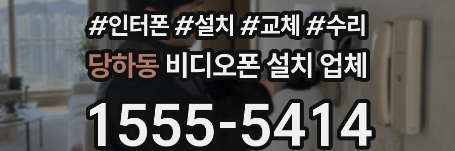당하동 비디오폰 설치 업체