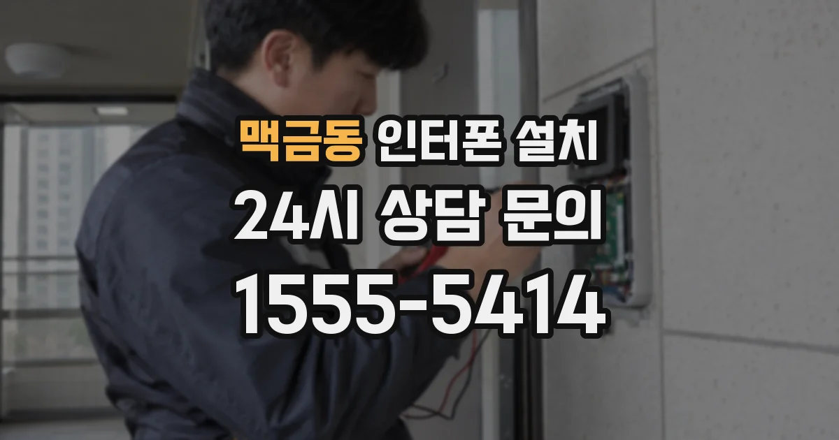 맥금동 인터폰 설치