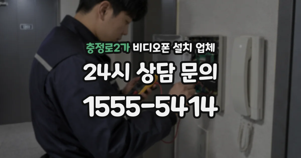충정로2가 비디오폰 설치 업체