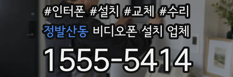 정발산동 비디오폰 설치 업체