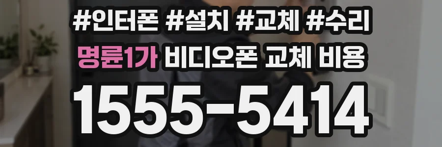 명륜1가 비디오폰 교체 비용