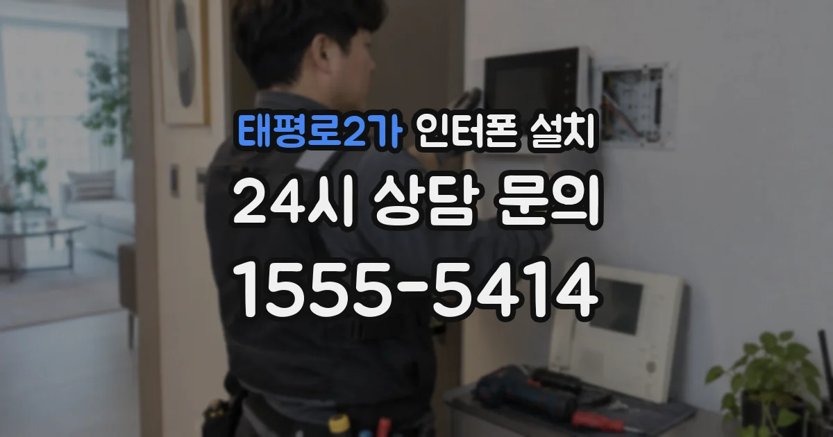 태평로2가 인터폰 설치