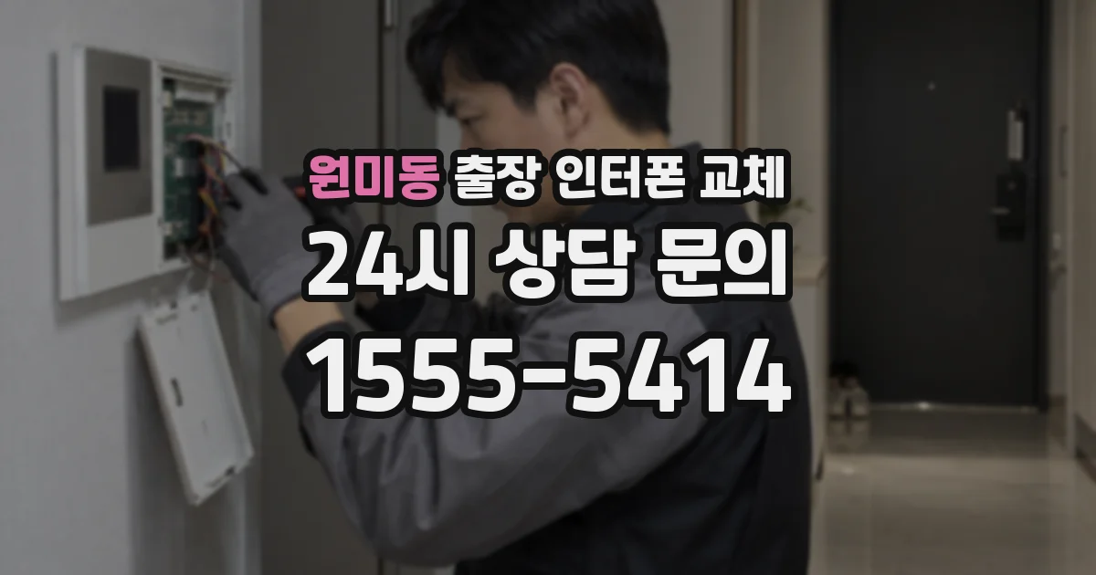 원미동 출장 인터폰 교체