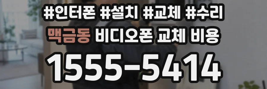 맥금동 비디오폰 교체 비용