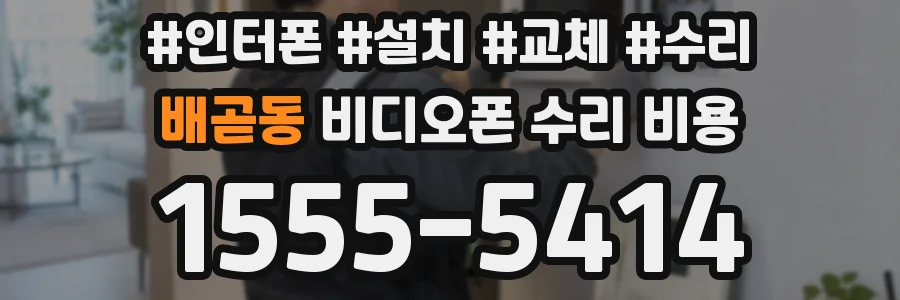배곧동 비디오폰 수리 비용
