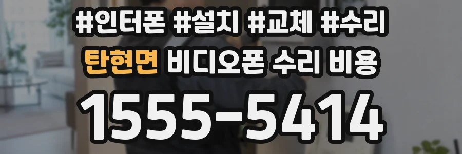 탄현면 비디오폰 수리 비용