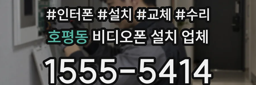호평동 비디오폰 설치 업체
