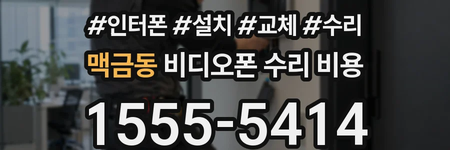 맥금동 비디오폰 수리 비용