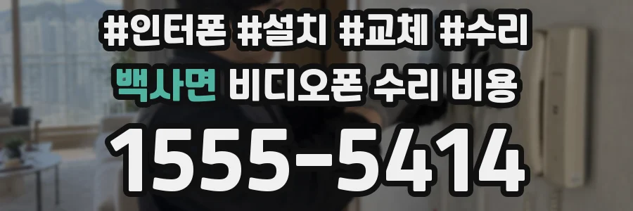 백사면 비디오폰 수리 비용