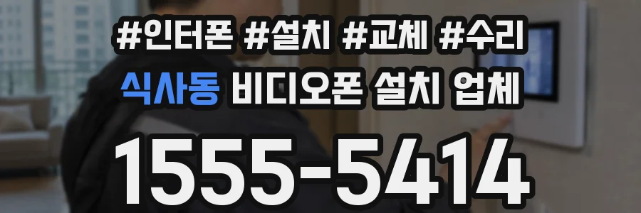 식사동 비디오폰 설치 업체