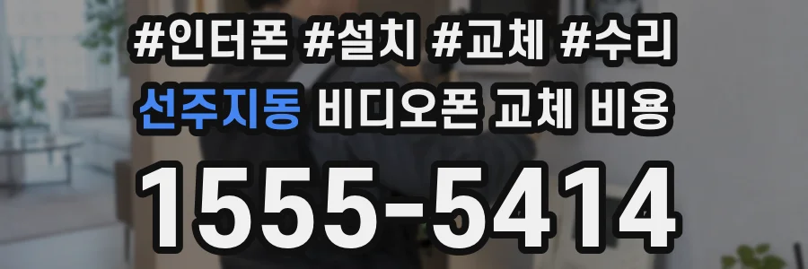 선주지동 비디오폰 교체 비용
