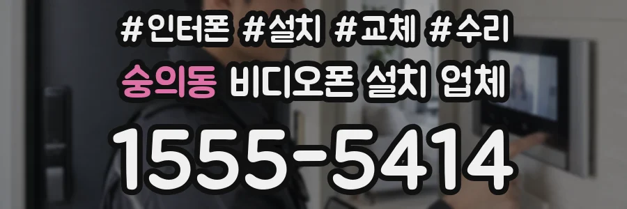 숭의동 비디오폰 설치 업체