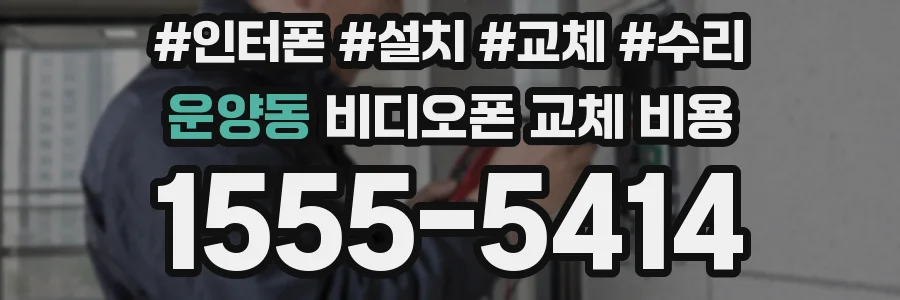 운양동 비디오폰 교체 비용
