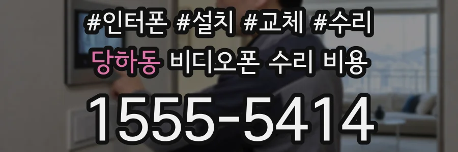 당하동 비디오폰 수리 비용