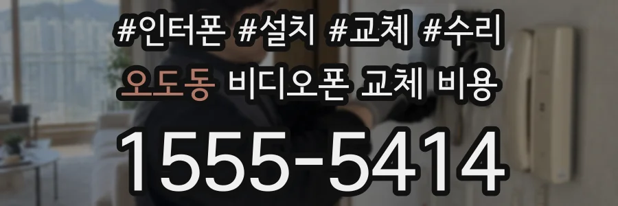 오도동 비디오폰 교체 비용