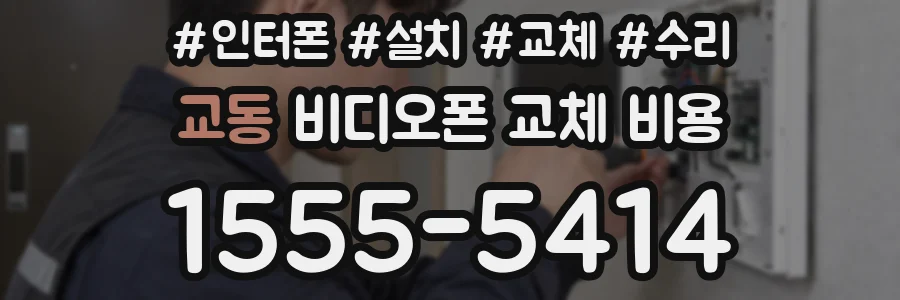 교동 비디오폰 교체 비용