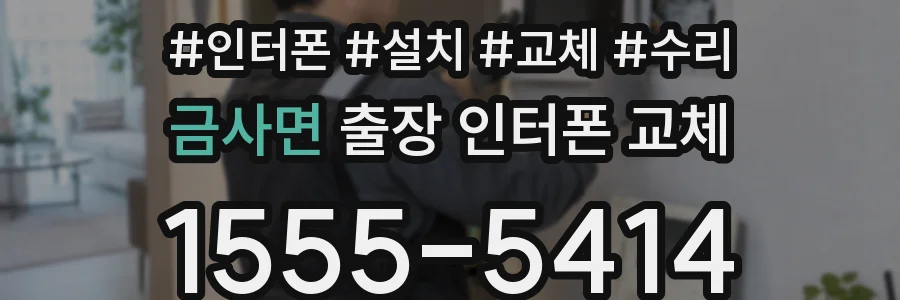 금사면 출장 인터폰 교체