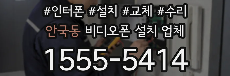 안국동 비디오폰 설치 업체