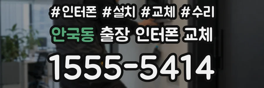 안국동 출장 인터폰 교체