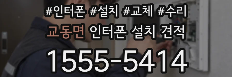 교동면 인터폰 설치 견적