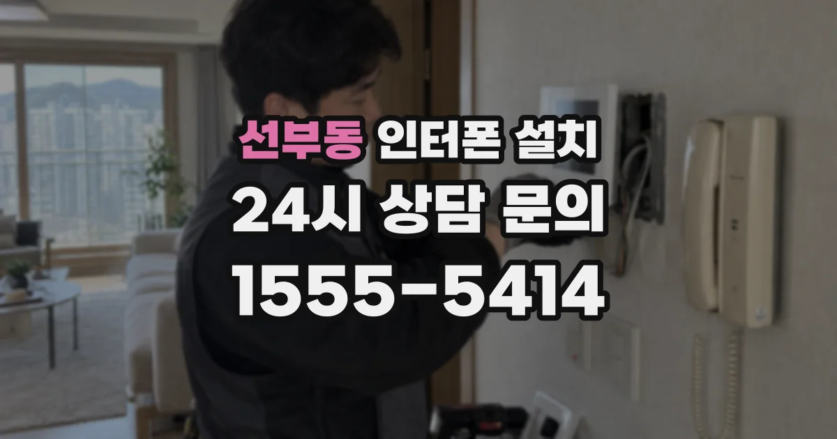 선부동 인터폰 설치