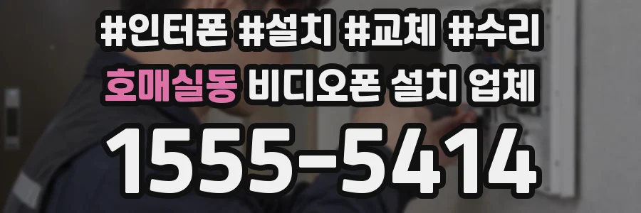 호매실동 비디오폰 설치 업체