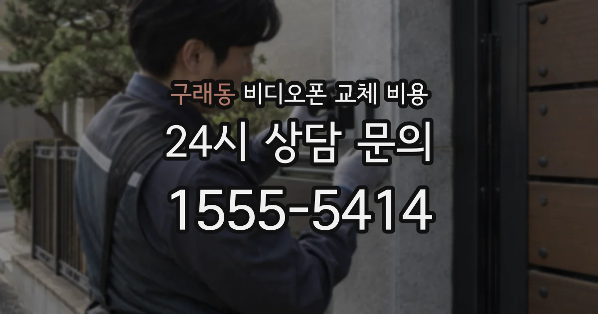 구래동 비디오폰 교체 비용