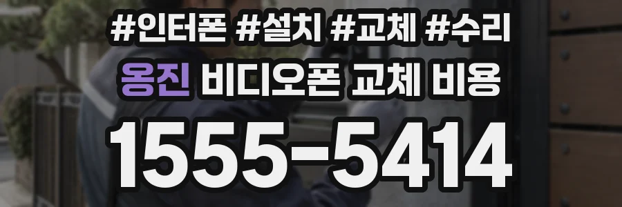 옹진 비디오폰 교체 비용